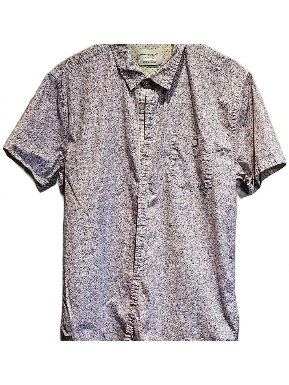 Paper denim & cloth short sleeve button up with contrast print size XL
